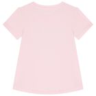 Girls Pink Embellished Logo T-Shirt, 4, hi-res