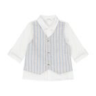 طقم أولاد شورت باللون الأبيض والرمادي, 1, hi-res