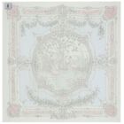 طقم هدية قماط ومريلة مزخرفة باللون العاجى والأزرق, 1, hi-res