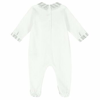 Baby White Logo Babygrow