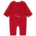 Baby Girls Red Reindeer Romper Set, 1, hi-res