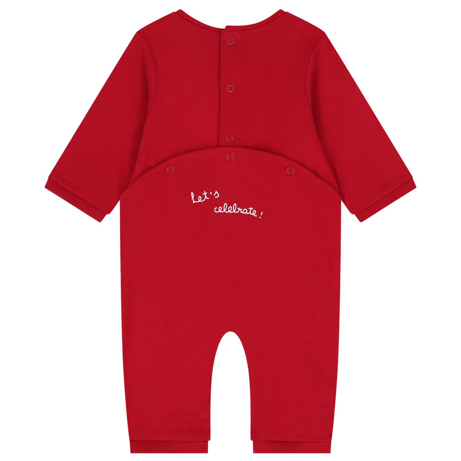 Baby Girls Red Reindeer Romper Set, 1, hi-res