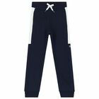 Boys Navy Logo Joggers, 1, hi-res