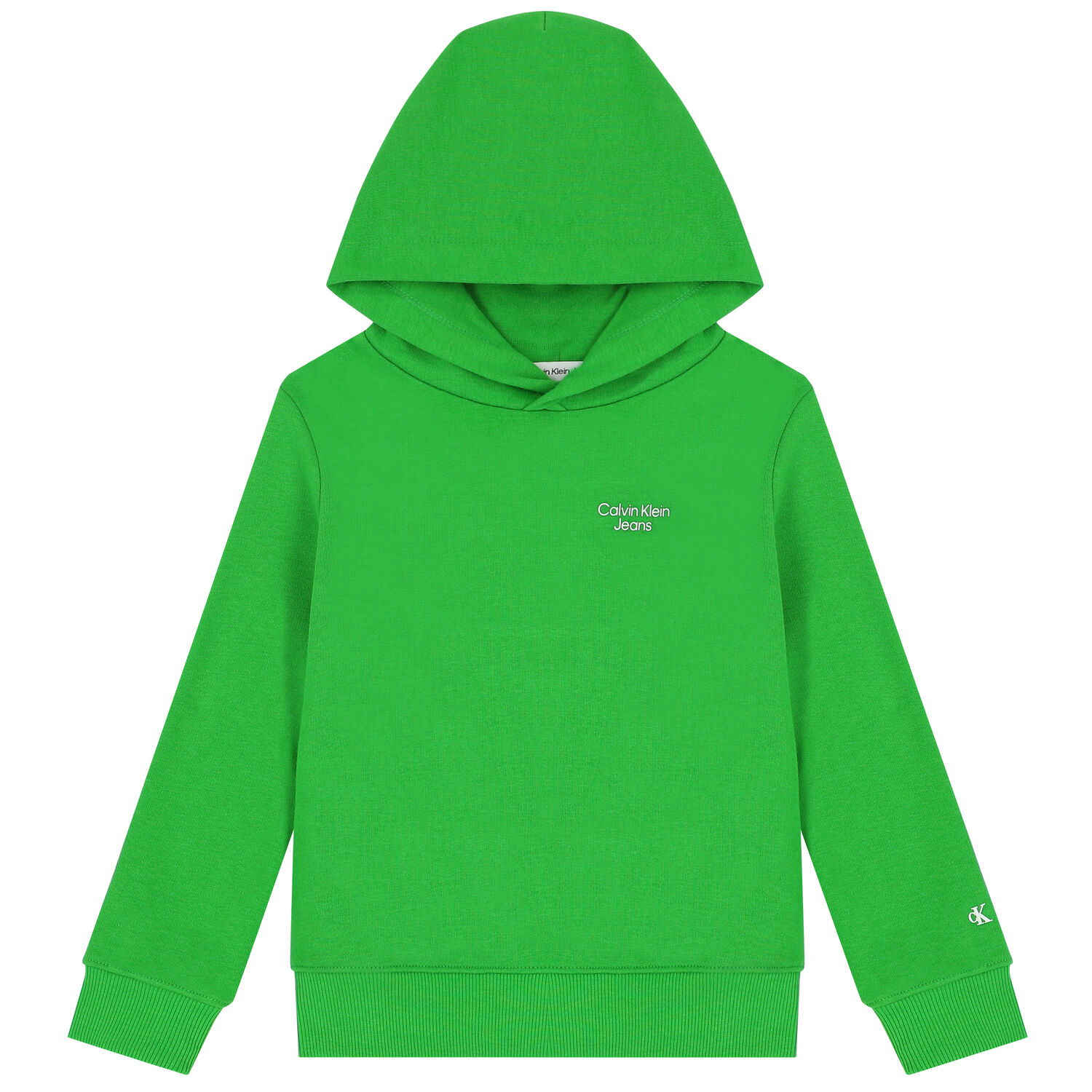 Boys Green Logo Hooded Top, 1, hi-res