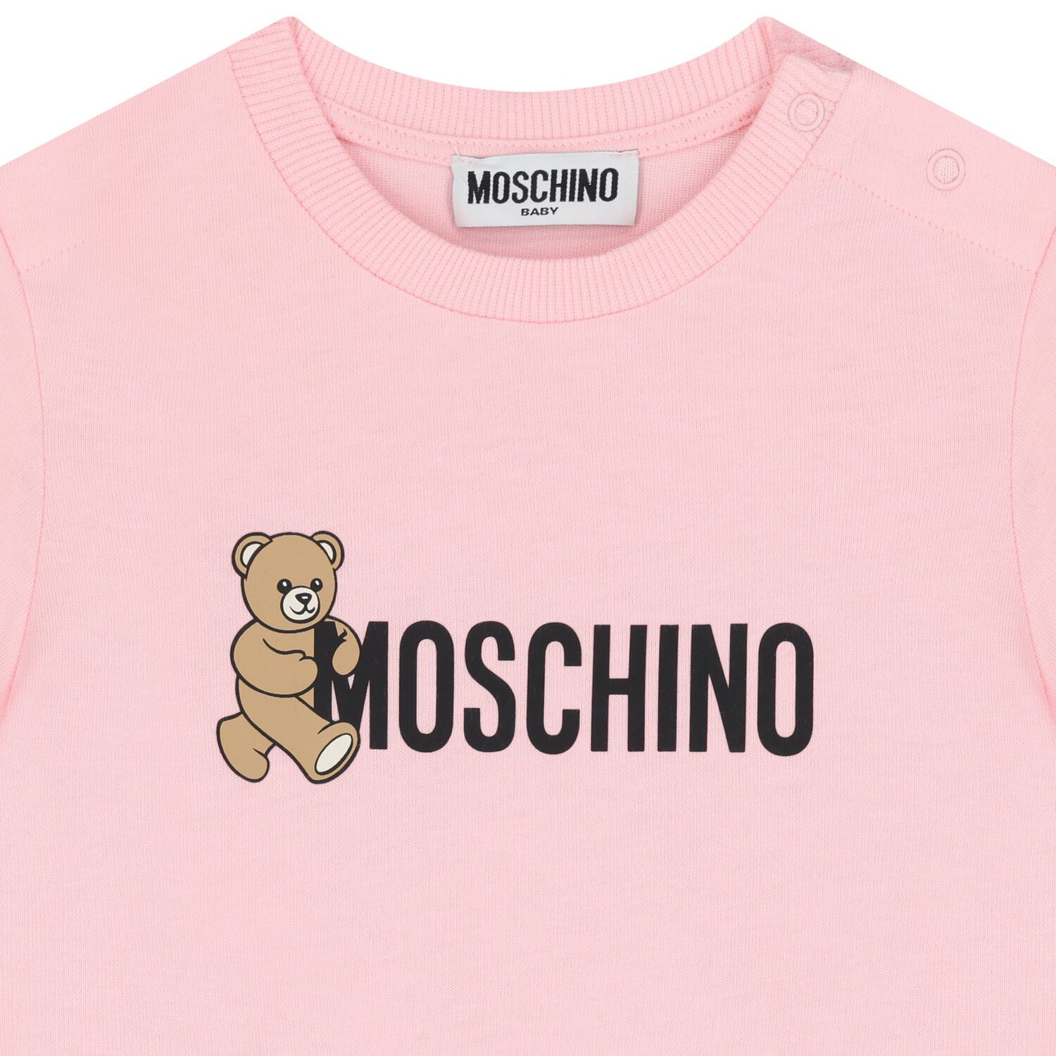 Younger Girls Pink Teddy Bear Logo T-Shirt, 7, hi-res image number null