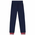 Girls Navy Logo Joggers, 1, hi-res