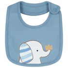 Baby Boys Navy Blue Elephant Romper Gift Set, 2, hi-res