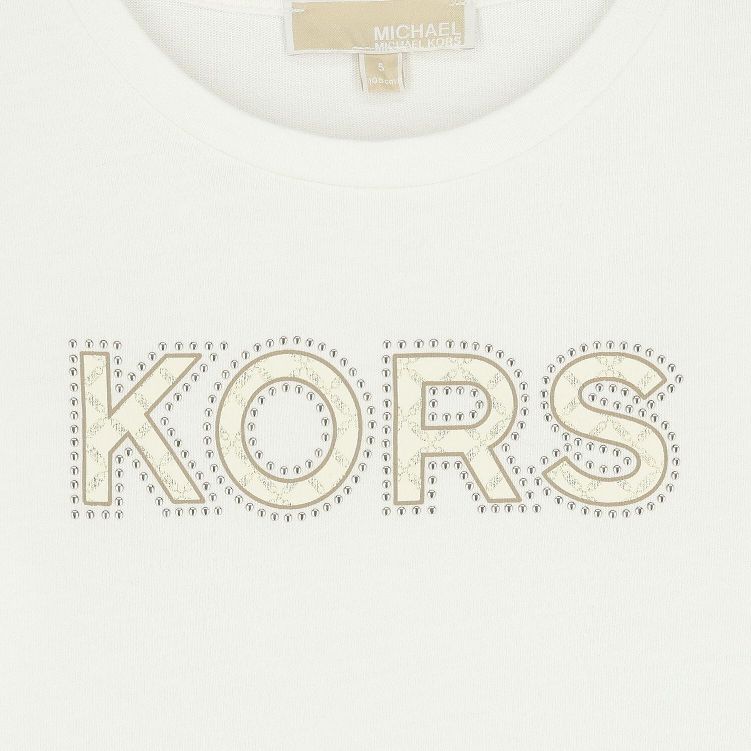 جاكيت باللون الأبيض بأكمام طويلة بشعار للبنات, 1, hi-res