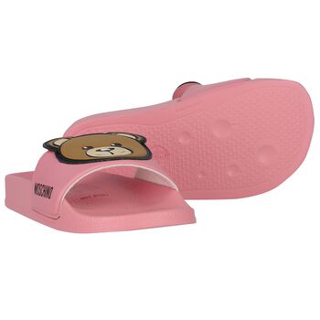 Girls Pink Teddy Bear Logo Sliders