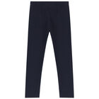 Girls Ivory, Beige & Navy Blue Leggings Set, 2, hi-res