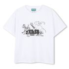 Boys White Logo Safari T-Shirt, 1, hi-res