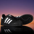 Black Logo Superstar Trainers, 1, hi-res