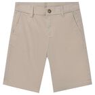 Boys Beige Chino Shorts, 4, hi-res