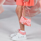 حقيبة كروس باللون المرجاني للبنات, 1, hi-res