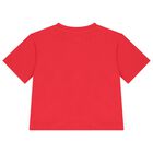 Girls Red Logo T-Shirt, 2, hi-res