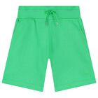 Boys Green Logo Shorts, 3, hi-res