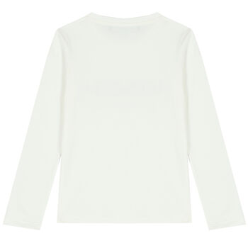 Ivory Logo Long Sleeve Top