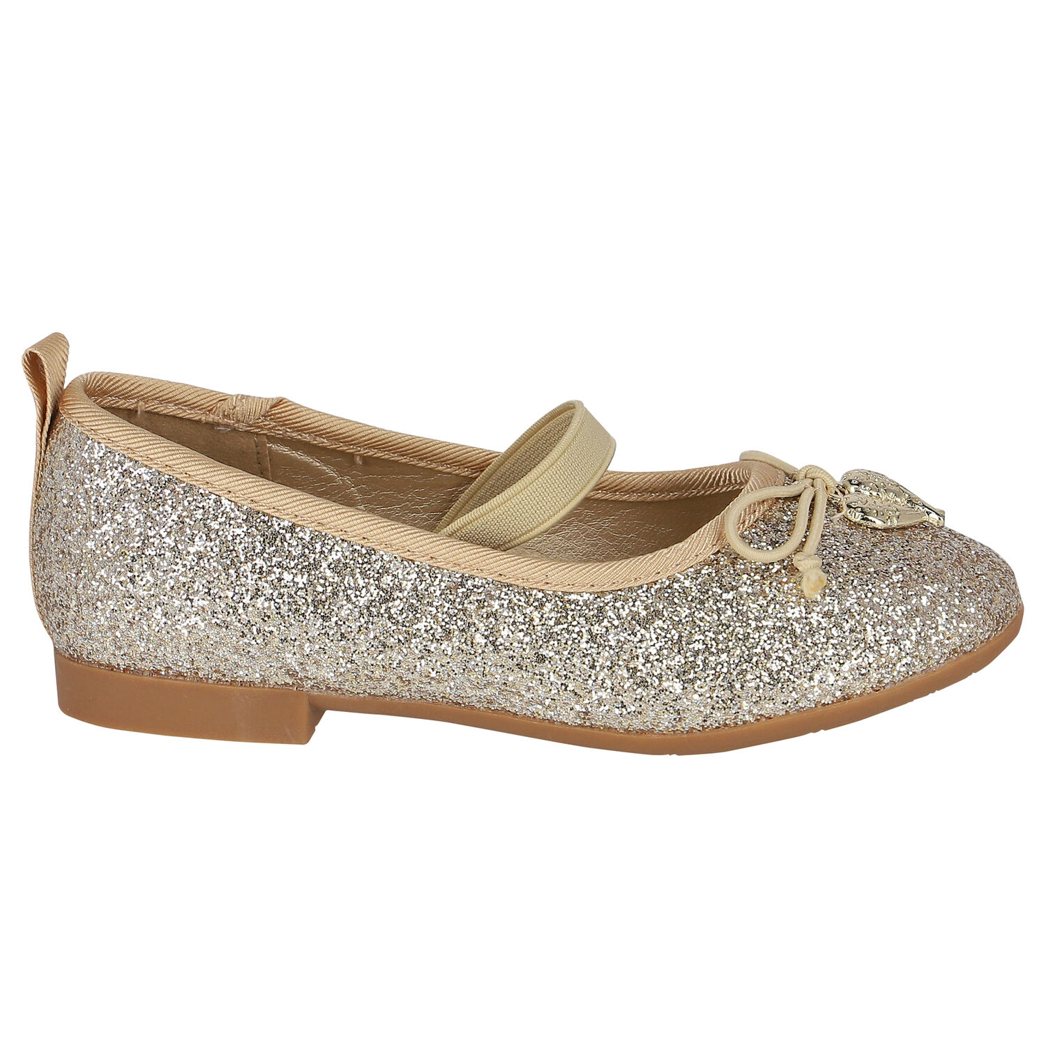 Girls Gold Glitter Shoes, 1, hi-res image number null