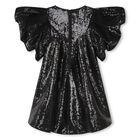 Girls Black Mini-Me Sequin Dress, 1, hi-res