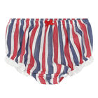 طقم فستان مخطط باللون الأحمر والكحلي, 1, hi-res