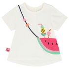 طقم ليغينز بنات بطبعة الفواكه باللون العاجى والوردى, 1, hi-res