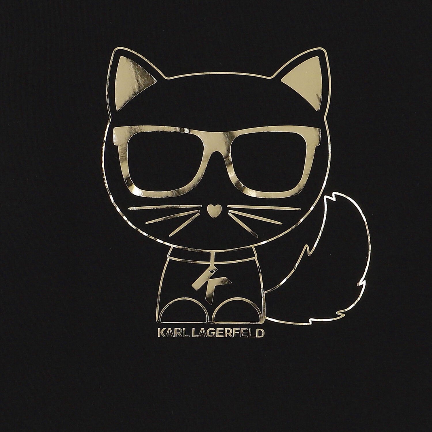 توب بأكمام طويلة بالشعار باللون الأسود للبنات, 1, hi-res