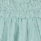 طقم فستان بودي سوت باللون الأخضر للبنات  , 1, hi-res