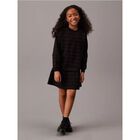 فستان بنات  بالشعار باللون الأسود, 1, hi-res