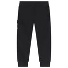 Boys Black Logo Joggers , 1, hi-res