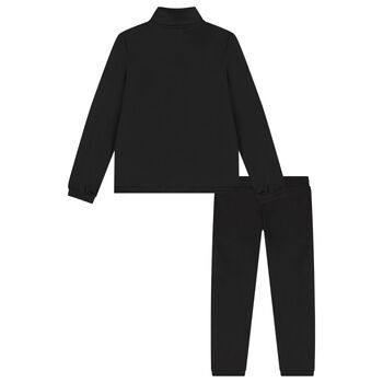 Boys Black & White Logo Tracksuit