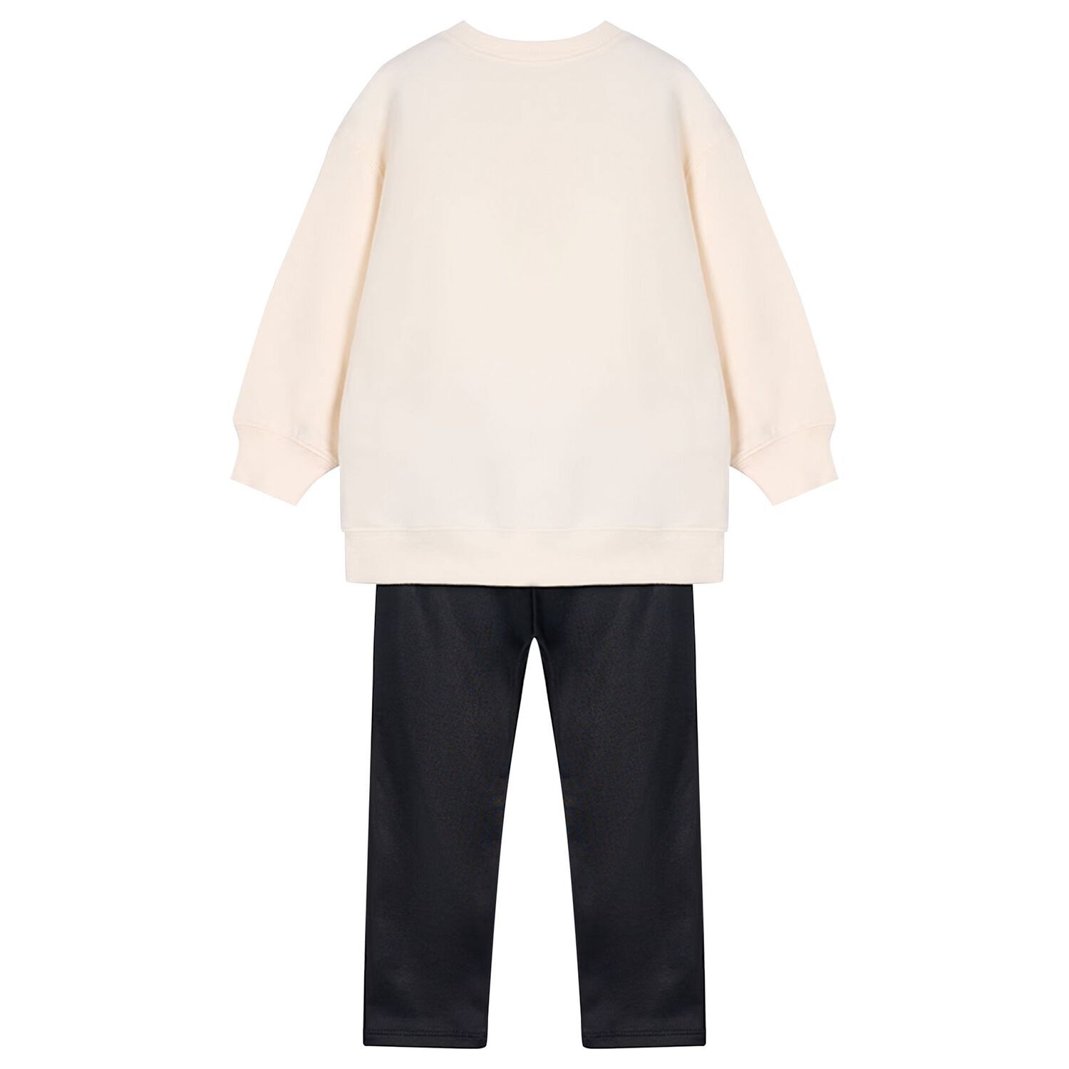 طقم ليجينز بنات باللون العاجى والاسود , 1, hi-res