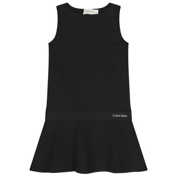 Girls Black Logo Dress