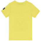 تيشيرت بالشعار باللون الأصفر للأولاد, 1, hi-res