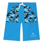 Boys White & Blue Logo Shorts Set, 1, hi-res