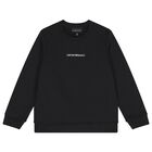 سويت شيرت للاولاد بالشعار باللون الاسود , 1, hi-res