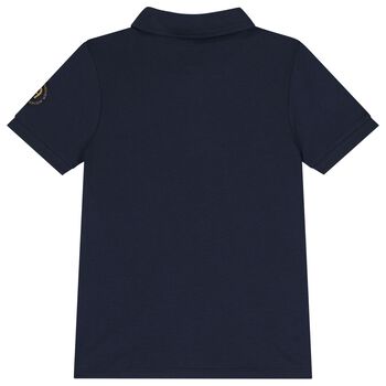 Boys Navy Blue & White Polo Shirt