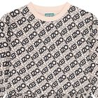 فستان بناتي وردي وأسود بشعار, 1, hi-res