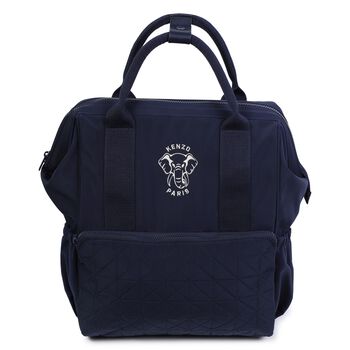 Navy Blue Elephant Logo Baby Changing Bag