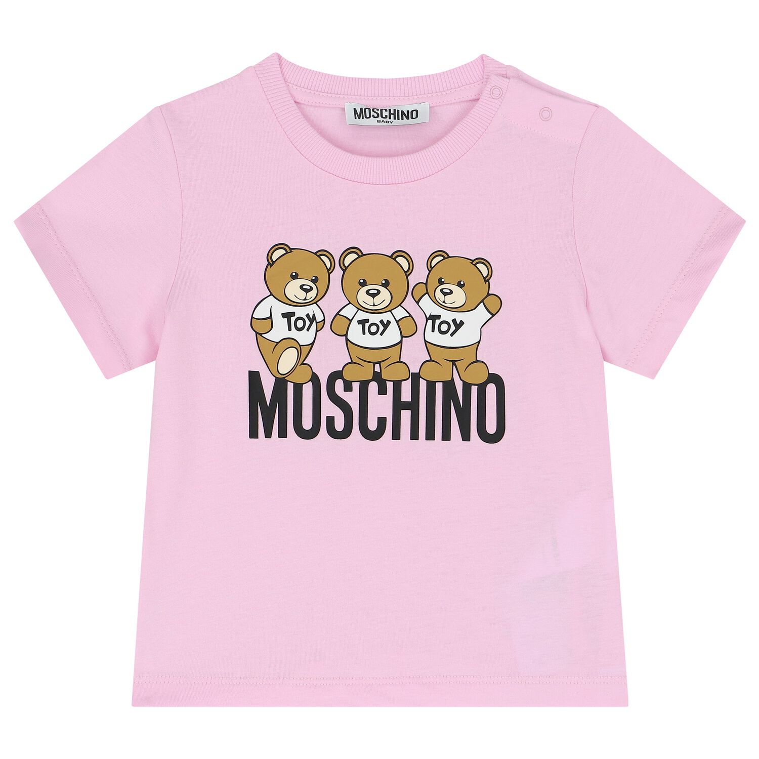 Pink Teddy Bear Logo T-Shirt, 4, hi-res image number null