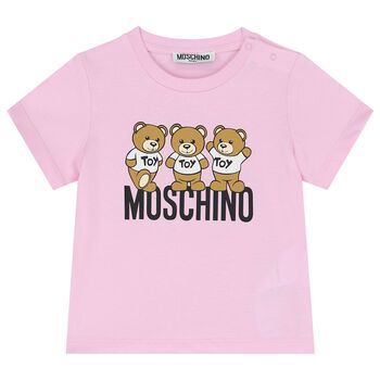 Pink Teddy Bear Logo T-Shirt