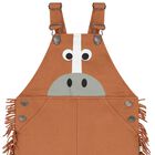 Younger Boys Brown Horse Dungaree, 1, hi-res