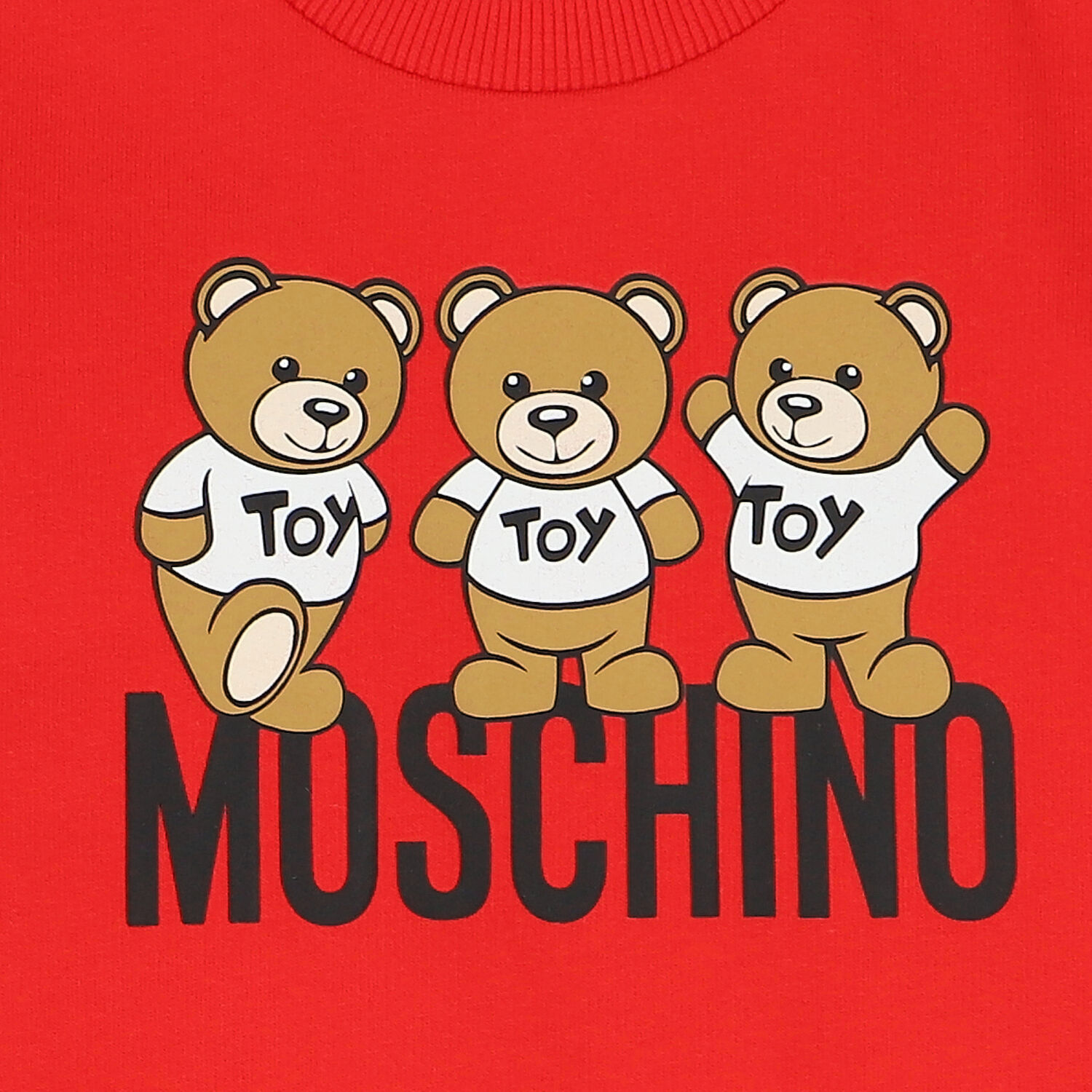 فستان بنات بشعار تيدى باللون الاحمر, 1, hi-res