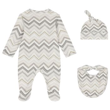 Grey Zig Zag Babygrow Set
