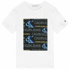 Boys White Logo T-Shirt, 1, hi-res