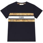 Boys Navy Blue Logo T-Shirt, 1, hi-res