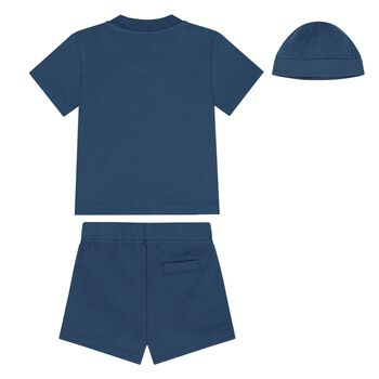 Blue Logo Shorts Set