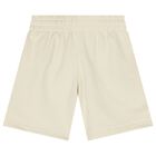 Boys Beige Logo Shorts, 1, hi-res