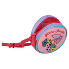 حقيبة كتف بنات بالشعار باللون الوردى, 1, hi-res