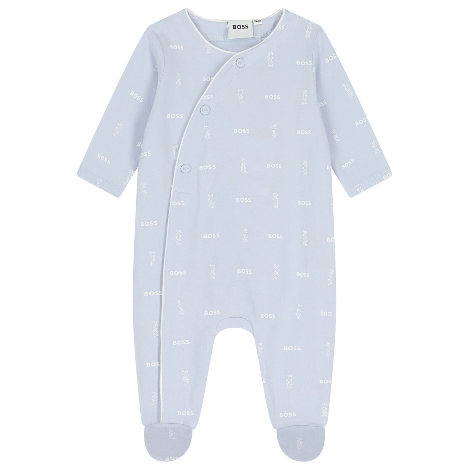 Baby Boys Blue Logo Babygrow Gift Set, 1, hi-res