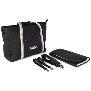Black Logo Baby Changing Bag